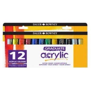 Daler Rowney Graduate Acrylic Paint Set (12 Colors)