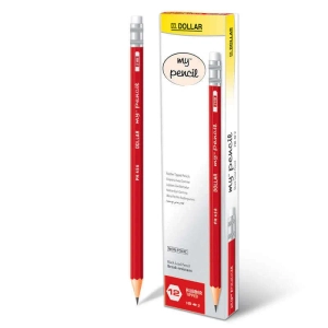 Dollar My Pencil with Eraser (12 Pack)