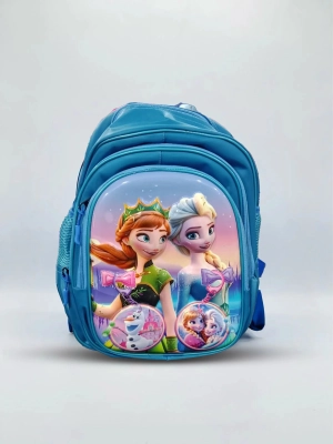 Frozen Theme Blue Girls School Backpack