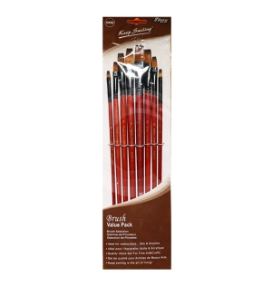 Keep Smiling Flat Brush Set (8 Pieces)