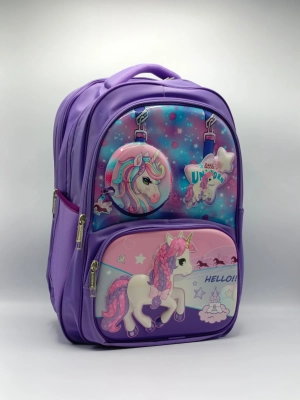 Magical Unicorn Purple Waterproof Backpack