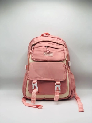 Trendy Peach Backpack for Girls