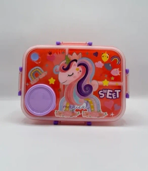 Unicorn Lunch Box with Compartments and Spoon