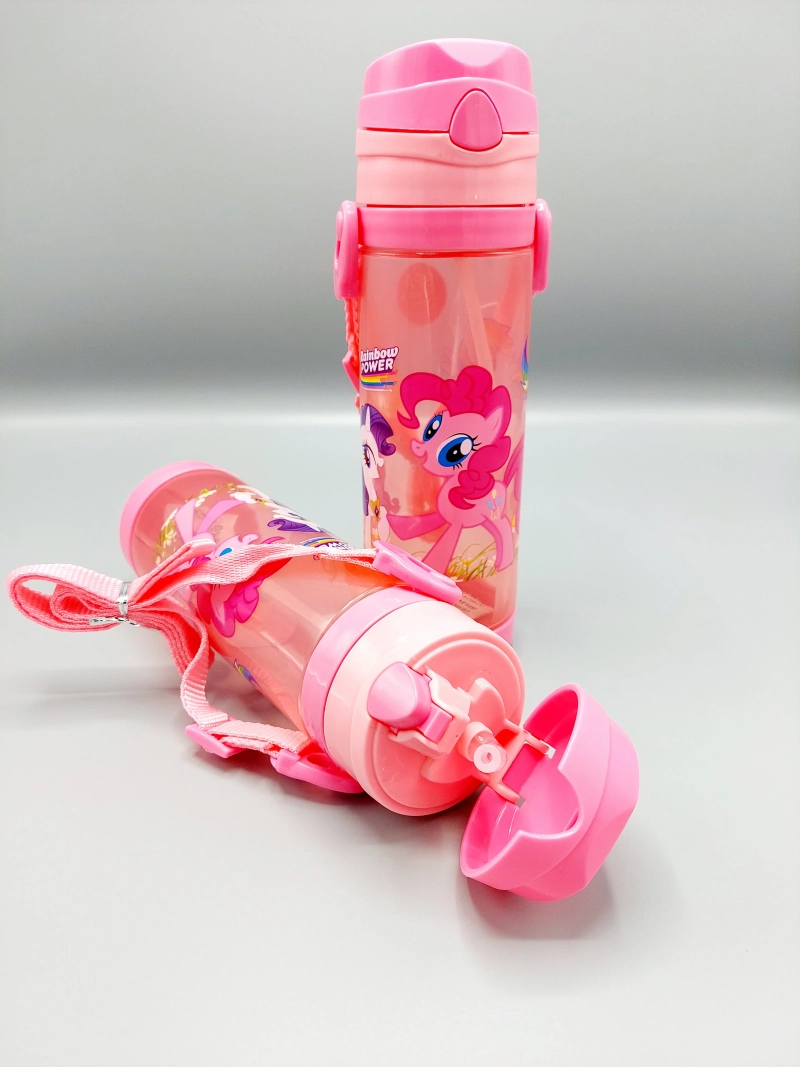 pImg-Little Pony Girls Water Bottle with Straw5