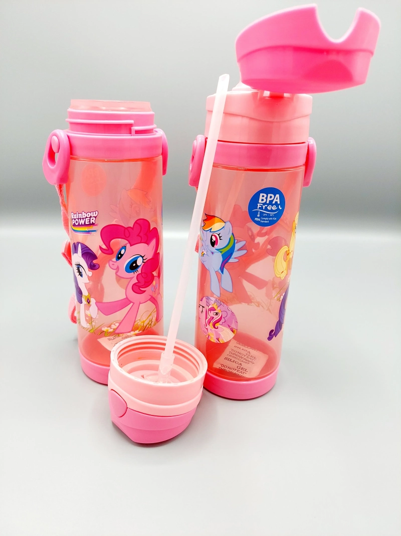 pImg-Little Pony Girls Water Bottle with Straw7