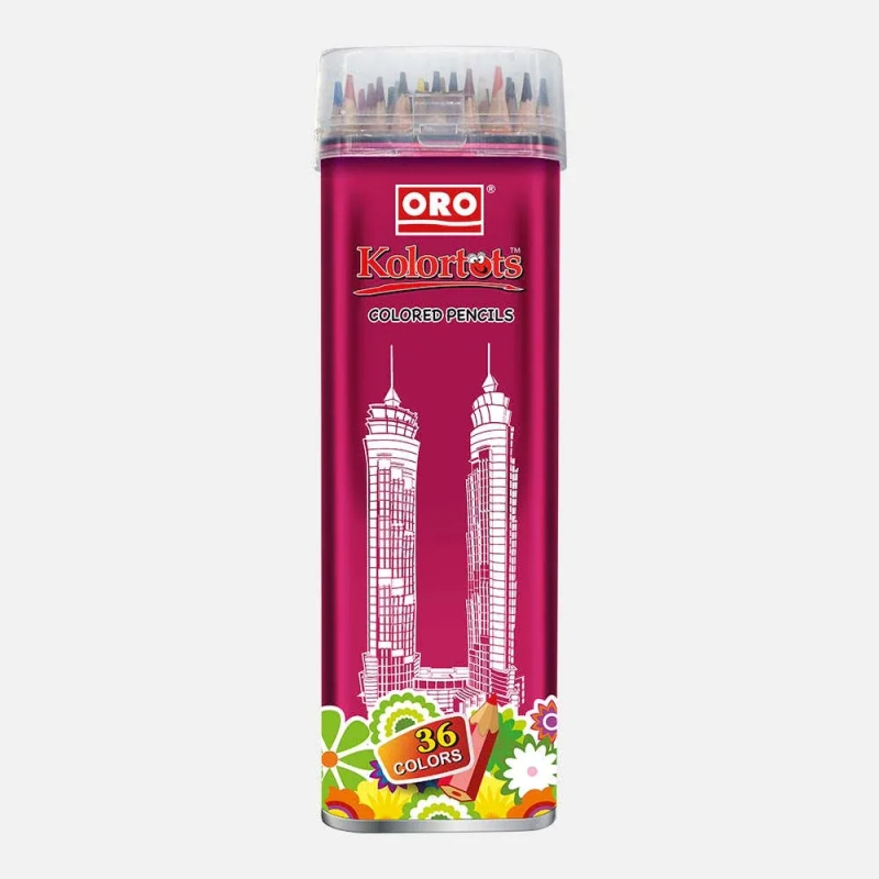 pImg-ORO Kolortots 36 Color Pencils Tin1