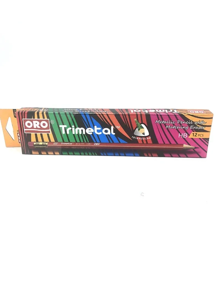 pImg-ORO Trimetal HB Pencils with Eraser (12 Pack)3