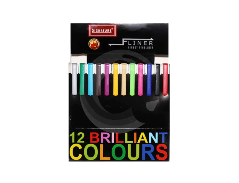 pImg-Signature Fineliner Pointer Set (12 Colors)1