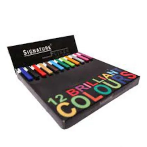 pImg-Signature Fineliner Pointer Set (12 Colors)3