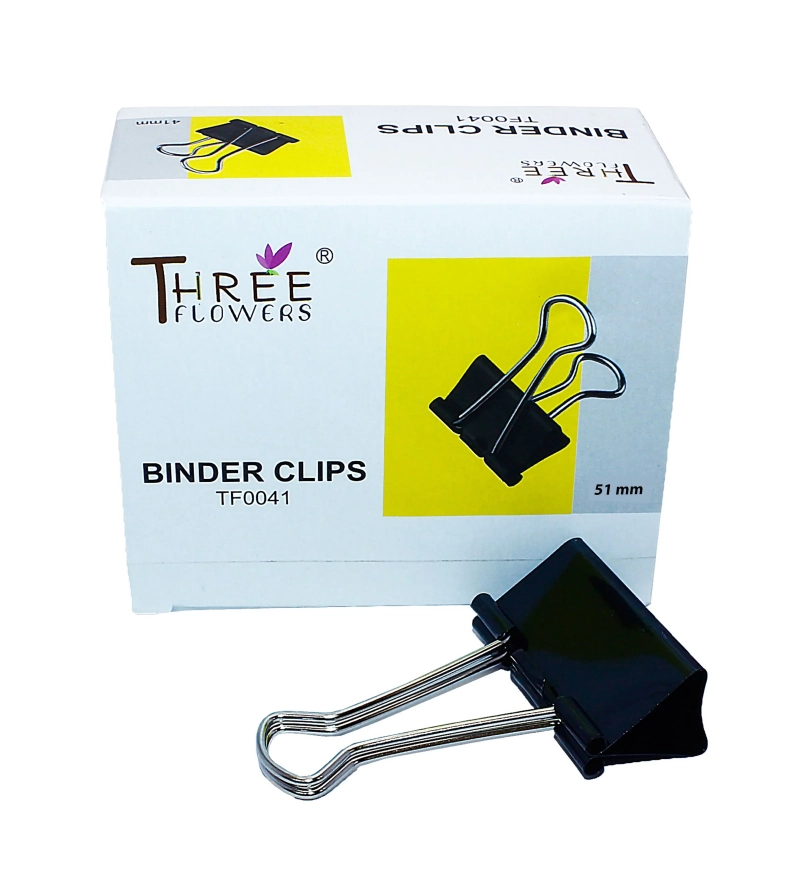 pImg-Three Flowers Binder Clips Large (51mm)1